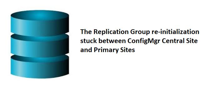 CMINFRA_87_SCCM Replication failure: The Replication group re-initialization stuck between configmgr central site and primary sites