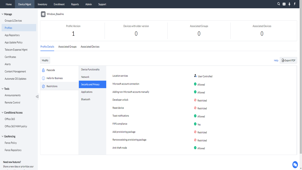MDM_31_Device Restrictions and Configuration Profiles in ManageEngine MDM Plus: An In-depth Guide